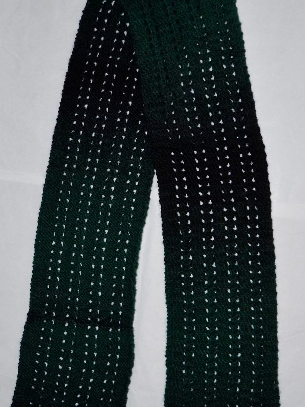 Forest Green/Black Lacy Warm Scarf